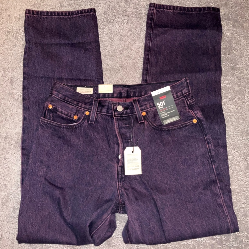 Purple Levi’s 501 jeans NWT